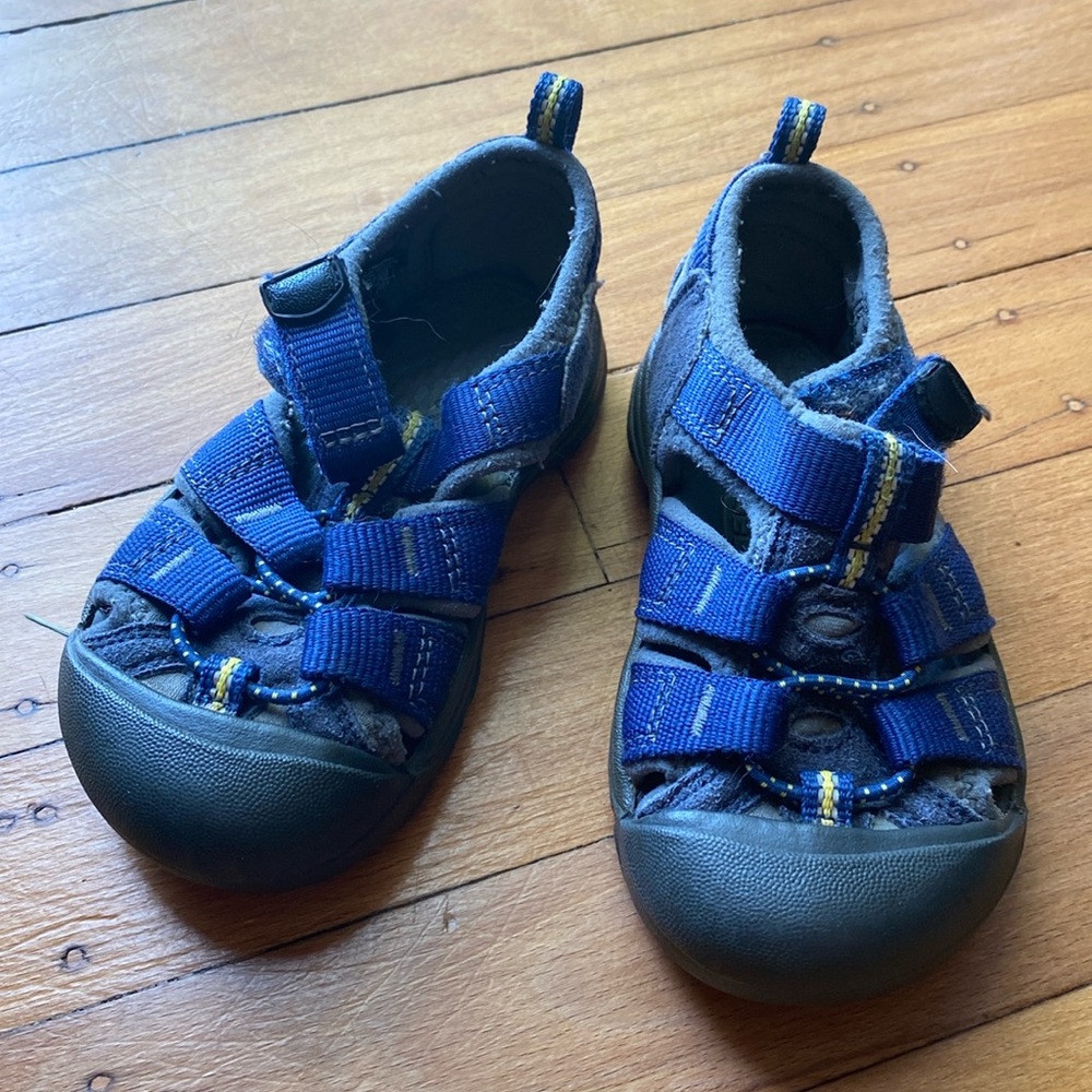 Childrens Little Kids Keen Newport H2‎ Waterproof Blue Shoes Sandals Size 6 C